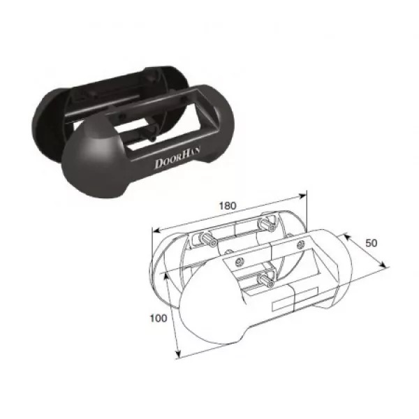 ДОРХАН Ручка выступающая c логотипом, DH25131LG