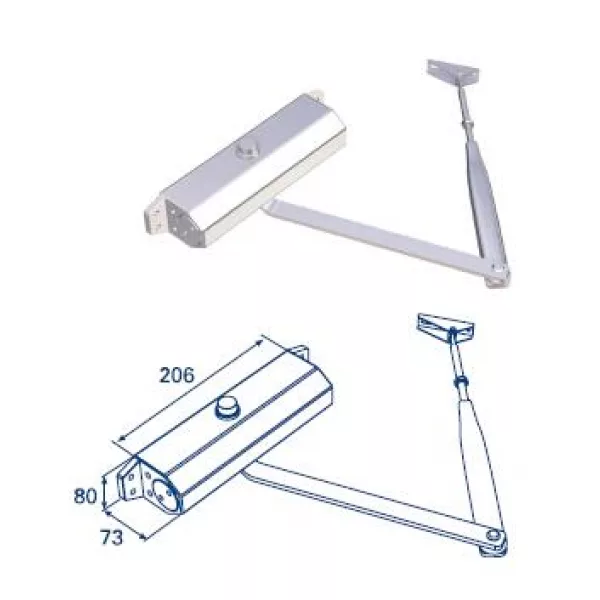 ДОРХАН Доводчик рычажный для калитки (DOORMAX), DH25153