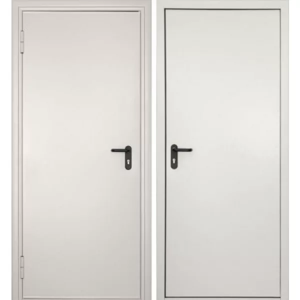 ДОРХАН Дверь DoorHan/880/2050/Противопож.EI60/одност./глухая/глад./глад./RAL7035/прав./угл. рама, DPG60/880/2050/7035/R/N