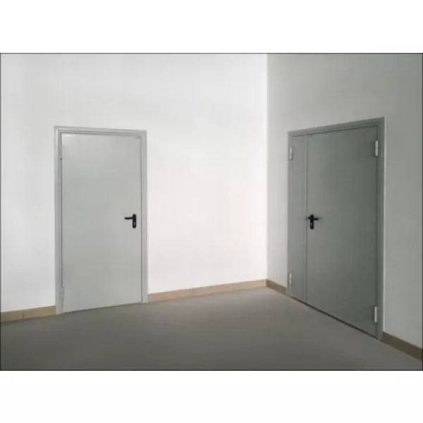 ДОРХАН Дверь DoorHan/1080/2050/Противопож.EI60/одност./глухая/глад./глад./RAL7035/лев./угл. рама, DPG60/1080/2050/7035/L/N
