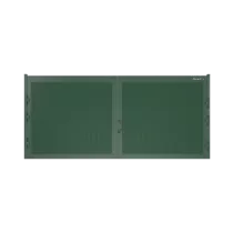 ДОРХАН Распашные ворота 5000х1200 цвета RAL 6005 (зелёный) с дизайном 'доска' без автоматики