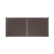 ДОРХАН Распашные ворота 4200х1900 цвета RAL 3000 (коричневый) с дизайном 'доска' с автоматикой