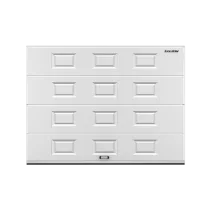 ДОРХАН Секционные ворота стальные 2300х2100 цвета RAL 9003 (белый) с дизайном 'филенка' без автоматики