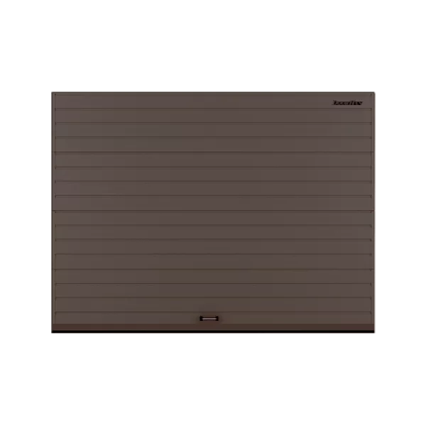 ДОРХАН Секционные ворота стальные 3600х2900 цвета RAL 3000 (коричневый) с дизайном 'доска' с автоматикой