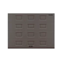 ДОРХАН Секционные ворота стальные 3400х2000 цвета RAL 3000 (коричневый) с дизайном 'филенка' с автоматикой