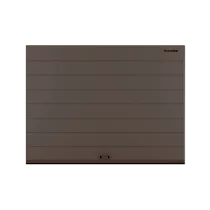 ДОРХАН Секционные ворота стальные 4100х2700 цвета RAL 3000 (коричневый) с дизайном 'широкая центральная полоса' без автоматики