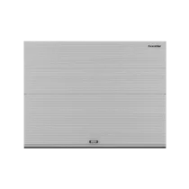 ДОРХАН Секционные ворота стальные 4100х2900 цвета RAL 9006 (серебристый) с дизайном 'волна' без автоматики