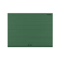 ДОРХАН Секционные ворота стальные 3600х2200 цвета RAL 6005 (зелёный) с дизайном 'волна' без автоматики