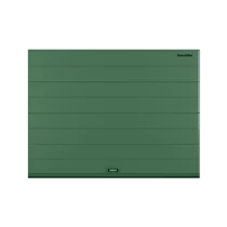 ДОРХАН Секционные ворота стальные 4700х3000 цвета RAL 6005 (зелёный) с дизайном 'широкая центральная полоса' без автоматики