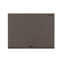 ДОРХАН Секционные ворота стальные 3000х2200 цвета RAL 3000 (коричневый) с дизайном 'волна' с автоматикой