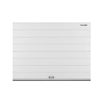 ДОРХАН Секционные ворота стальные 3000х2500 цвета RAL 9003 (белый) с дизайном 'широкая центральная полоса' с автоматикой