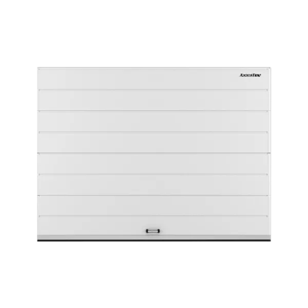ДОРХАН Секционные ворота стальные 2800х2800 цвета RAL 9003 (белый) с дизайном 'широкая центральная полоса' с автоматикой ДОРХАН Секционные ворота стальные 2800х2800 цвета RAL 9003 (белый) с дизайном 'широкая центральная полоса' с автоматикой